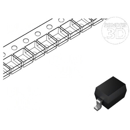 Diodă TVS 350W 5,5V bidirecțională SOD523 pe rolă, bandă - Ch: 1 | Electronic-mag.ro | Componente Electronice