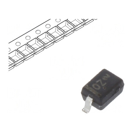 Diodă Zener 0,3W 20V SMD SOD323 - 1 bucata | Electronic-mag.ro | Componente Electronice