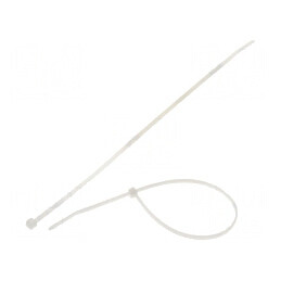 Colier de strângere poliamidă 80N 205mm x 2,5mm natural | Electronic-mag.ro | Componente Electronice