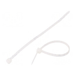 Colier de strângere poliamidă 100mm 2,5mm 80N naturală | Electronic-mag.ro | Componente Electronice