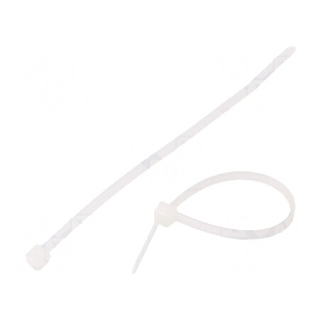 Colier de strângere poliamidă 100mm 2,5mm 80N naturală | Electronic-mag.ro | Componente Electronice