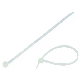 Colier de strângere poliamidă 150mm x 3,5mm 135N naturală | Electronic-mag.ro | Componente Electronice