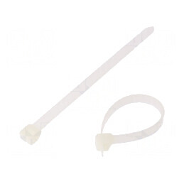 Colier de strângere poliamidă 150mm x 7,6mm 533N naturală | Electronic-mag.ro | Componente Electronice