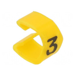 Markere Marcaj PVC galbenă 3 4÷5mm -30÷80°C cu împingere | Electronic-mag.ro | Componente Electronice