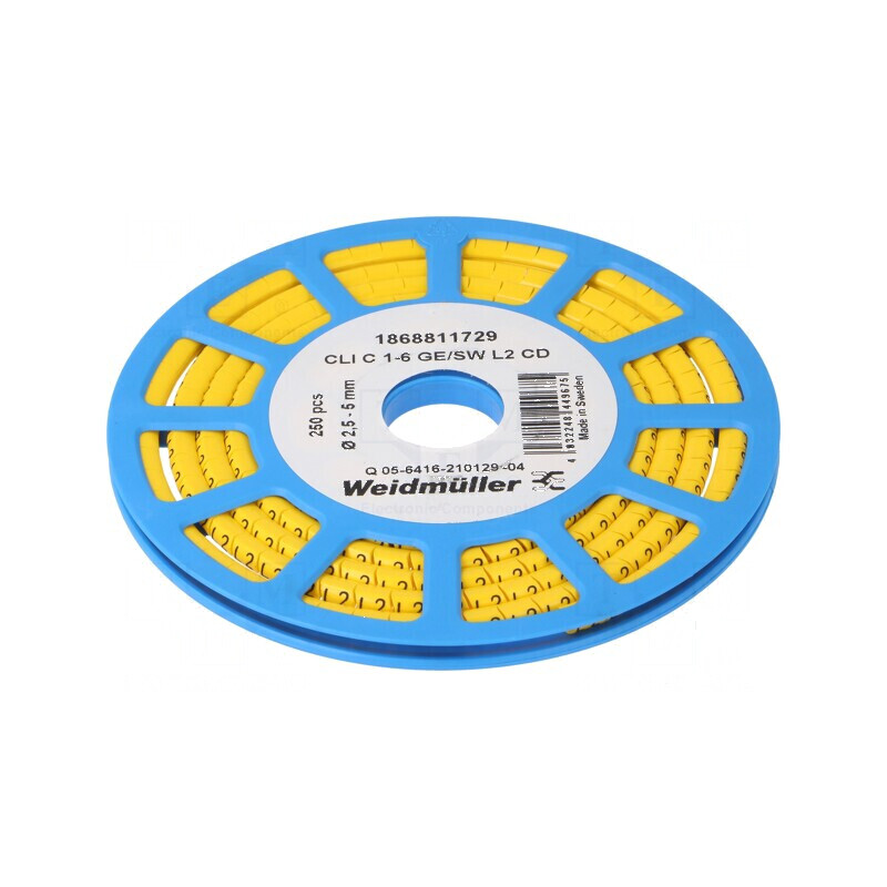 Markere Marcaj L2 2,5÷5mm PVC galben 30÷80°C | Electronic-mag.ro | Componente Electronice
