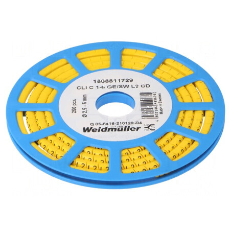 Markere Marcaj L2 2,5÷5mm PVC galben 30÷80°C | Electronic-mag.ro | Componente Electronice