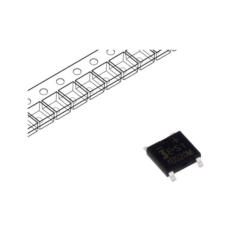 Punte redresoare monofazată Urmax 1kV 2A 55A SMT | Electronic-mag.ro | Componente Electronice