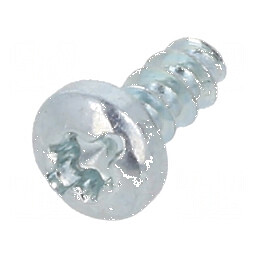 Șurub pentru plastic 2,5x6 mm cu cap rotund crestat Torx® zincat | Electronic-mag.ro | Componente Electronice