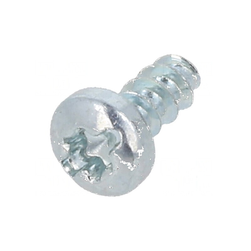 Șurub pentru plastic 2,5x6 mm cu cap rotund crestat Torx® zincat | Electronic-mag.ro | Componente Electronice