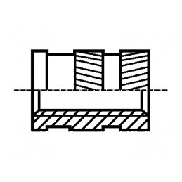 Adaos filetat alamă M3 BN 1052 5,8mm | Electronic-mag.ro | Componente Electronice