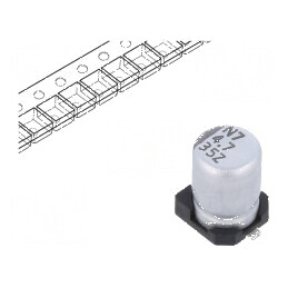 Condensator electrolitic low ESR SMD 4,7uF 35V Ø4x5,7mm | Electronic-mag.ro | Componente Electronice