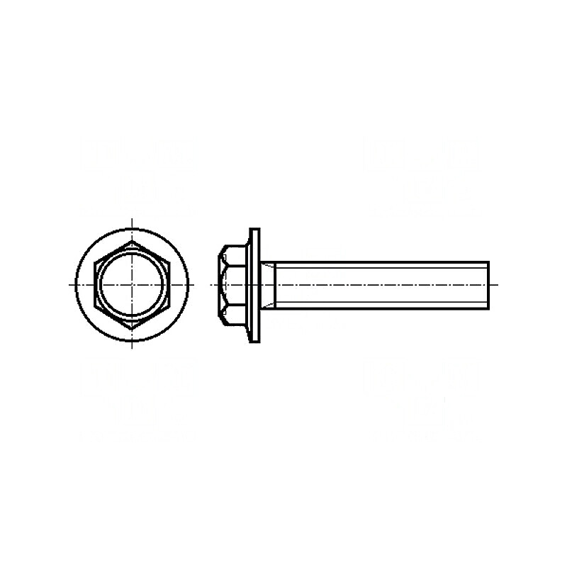 Şurub cu flanşă M4x10mm, hexagonal, oţel zincat | Electronic-mag.ro | Componente Electronice