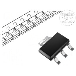 Tranzistor NPN bipolar 45V 1A 1W SOT89 | Electronic-mag.ro | Componente Electronice