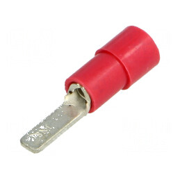 Vârf plat 2,8mm crimpat pe cablu roșu 0,25-1,5mm2 izolată | Electronic-mag.ro | Componente Electronice