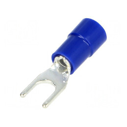 Furcă M4 Ø 4,2mm pentru cablu izolată 1,5÷2,5mm² crimpat | Electronic-mag.ro | Componente Electronice