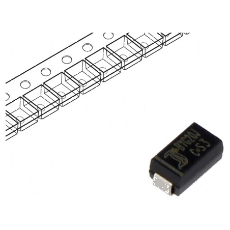 Diodă redresoare SMD 600V 1,5A 75ns SMA Ufmax 1,4V Ifsm 27A | Electronic-mag.ro | Componente Electronice