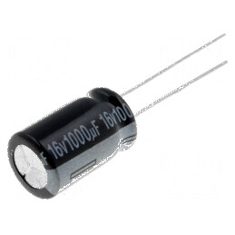 Condensator electrolitic THT 1000uF 16V Ø10x16mm ±20% | Electronic-mag.ro | Componente Electronice