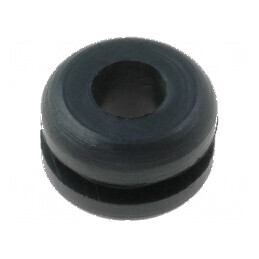 Manșon din cauciuc negru Ø 6,4mm, Øorif: 4mm | Electronic-mag.ro | Componente Electronice