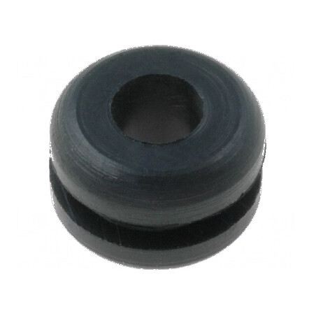 Manșon din cauciuc negru Ø 6,4mm, Øorif: 4mm | Electronic-mag.ro | Componente Electronice