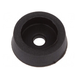 Picioruş negru ABS H: 5mm Dimensiune Ø14mm Øorif.mont: 2,9mm | Electronic-mag.ro | Componente Electronice