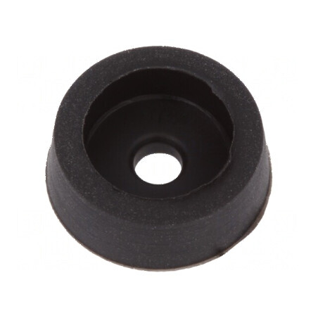 Picioruş negru ABS H: 5mm Dimensiune Ø14mm Øorif.mont: 2,9mm | Electronic-mag.ro | Componente Electronice