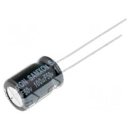 Condensator electrolitic THT 100uF 50VDC Ø8x12mm ±20% 1000h | Electronic-mag.ro | Componente Electronice