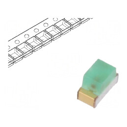 LED SMD 0603 verde 3-8mcd 1,6x0,8x1,1mm 160° 20mA 568nm | Electronic-mag.ro | Componente Electronice