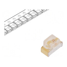 LED SMD 0603 galben 3-8mcd 1,6x0,8x1,1mm 150° 20mA λd 588nm | Electronic-mag.ro | Componente Electronice