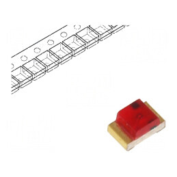 LED SMD 0805 roșie 5-12mcd 120° 20mA 625nm | Electronic-mag.ro | Componente Electronice