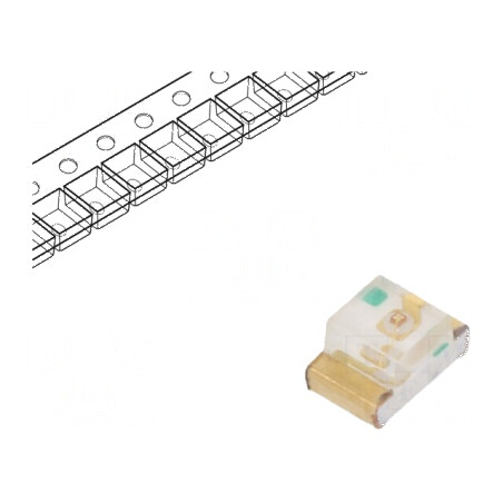 LED SMD 0805 verde 0,2mcd 2x1,25mm 160° 2mA λd 568nm | Electronic-mag.ro | Componente Electronice