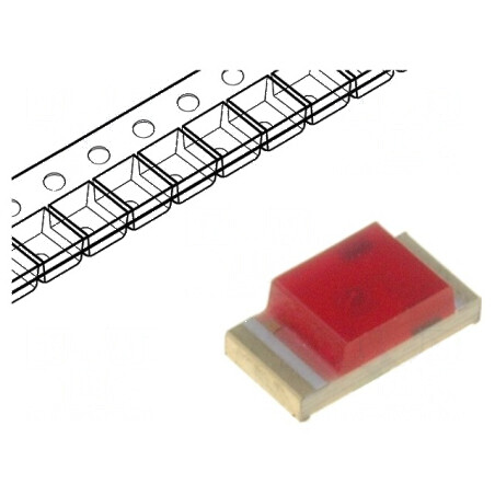 LED SMD 1206 roșie 3,2x1,6x1,1mm 20mA 120° 5-12,5mcd | Electronic-mag.ro | Componente Electronice