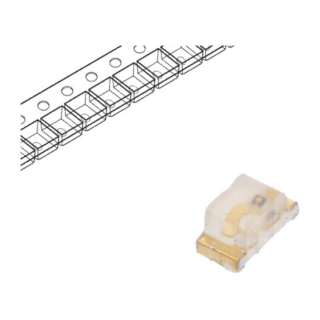 LED SMD 0603 portocalie 120-250mcd 1,6x0,8x0,75mm 120° 20mA | Electronic-mag.ro | Componente Electronice