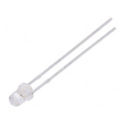 LED 3mm roșie 1300-2200mcd 30° convex | Electronic-mag.ro | Componente Electronice