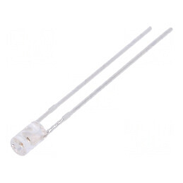LED 3mm roșie 600-1000mcd 110° plat | Electronic-mag.ro | Componente Electronice