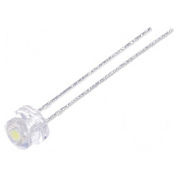 LED 4,8mm alb rece 1300÷2200mcd 100° convex | Electronic-mag.ro | Componente Electronice