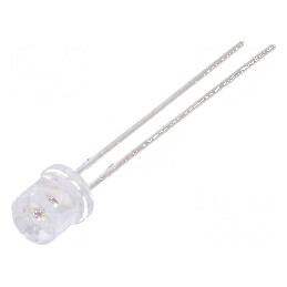 LED 5mm roșie 270-460mcd 110° plat, nr. term: 2 | Electronic-mag.ro | Componente Electronice