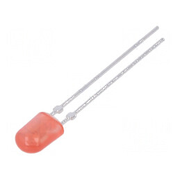 LED oval 5,2x3,8mm roșie 780-1300mcd 110/40° fără colier | Electronic-mag.ro | Componente Electronice