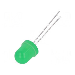LED 8mm galben-verde 5÷10mcd 120° convex | Electronic-mag.ro | Componente Electronice