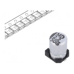 Condensator electrolitic SMD 2,2uF 50VDC ±20% -55÷105°C | Electronic-mag.ro | Componente Electronice