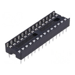 Soclu DIP28 pentru circuite integrate THT 7,62mm Raster 2,54mm | Electronic-mag.ro | Componente Electronice
