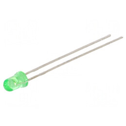 LED 3mm Verde 110-240mcd 45° Convex | Electronic-mag.ro | Componente Electronice