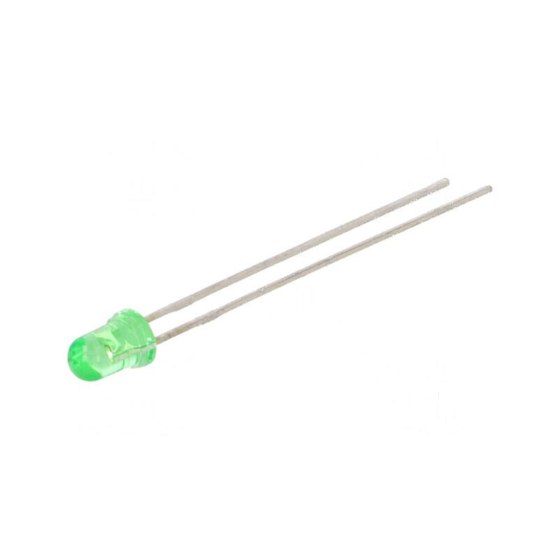 LED 3mm Verde 110-240mcd 45° Convex | Electronic-mag.ro | Componente Electronice