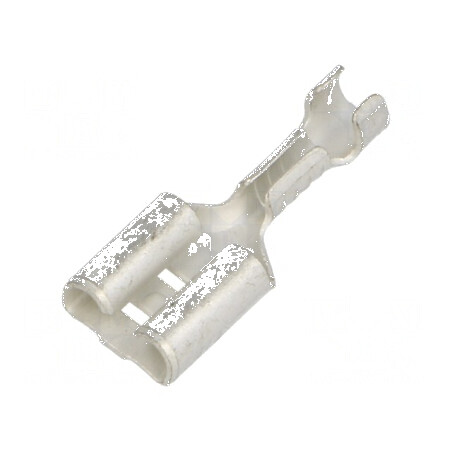 Terminal plat 6,3mm 0,8mm mamă pentru cablu 0,5-1mm² crimpat | Electronic-mag.ro | Componente Electronice