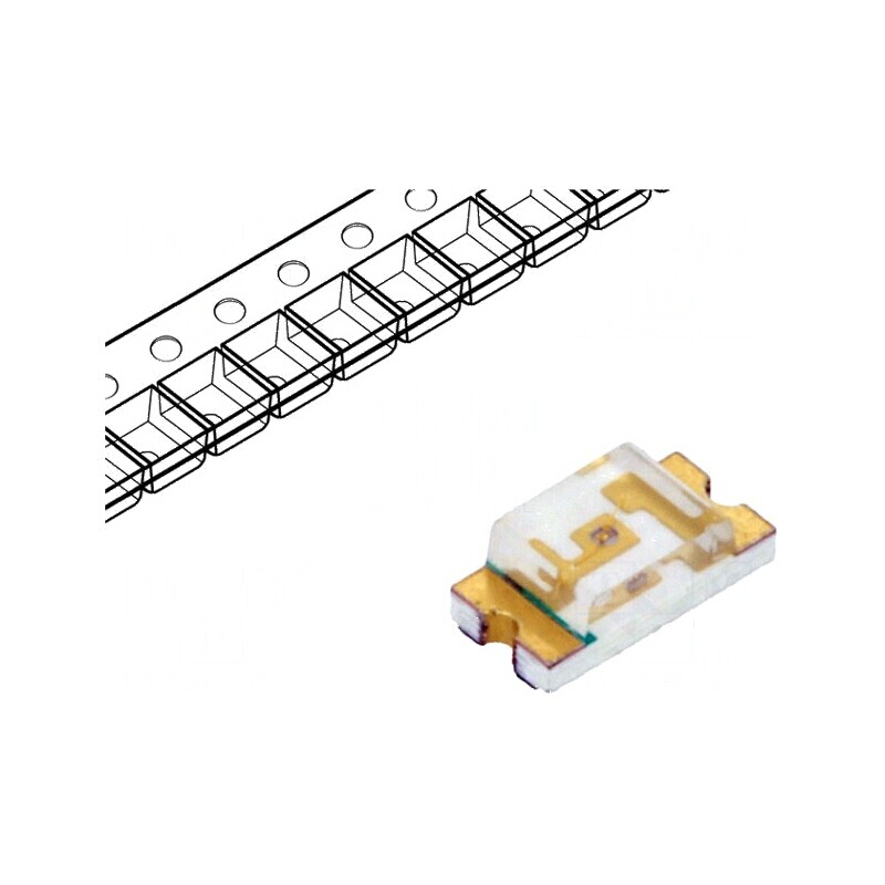 LED SMD 1206 Albastru 28-180mcd 3,2x1,6x1,1mm 130° 2,8-3,8V | Electronic-mag.ro | Componente Electronice