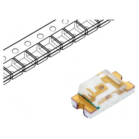 LED SMD 1206 Albastru 28-180mcd 3,2x1,6x1,1mm 130° 2,8-3,8V | Electronic-mag.ro | Componente Electronice