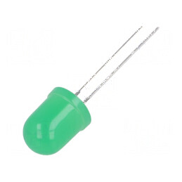 LED 10mm galben-verde 20-30mcd 180° convex | Electronic-mag.ro | Componente Electronice
