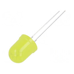 LED galben 10mm 30-45mcd 180° convex | Electronic-mag.ro | Componente Electronice