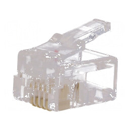 Conector RJ11 6p4c mufă 4 PIN cablu IDC crimpat | Electronic-mag.ro | Componente Electronice