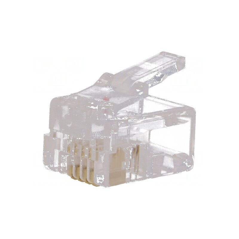 Conector RJ11 6p4c mufă 4 PIN cablu IDC crimpat | Electronic-mag.ro | Componente Electronice