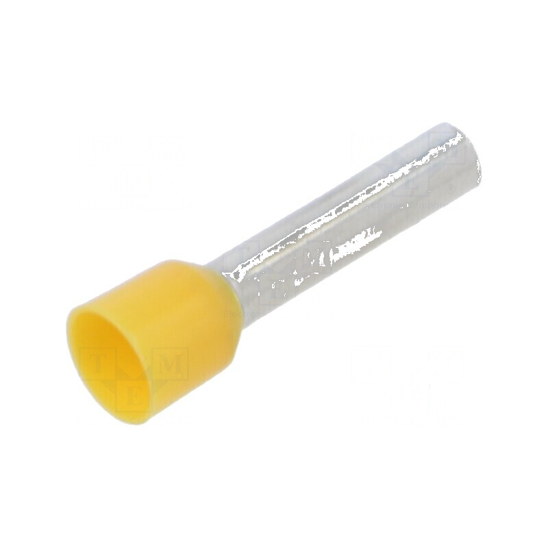 Vârf tub capăt cupru 6mm2 18mm cositorit crimpat izolată | Electronic-mag.ro | Componente Electronice